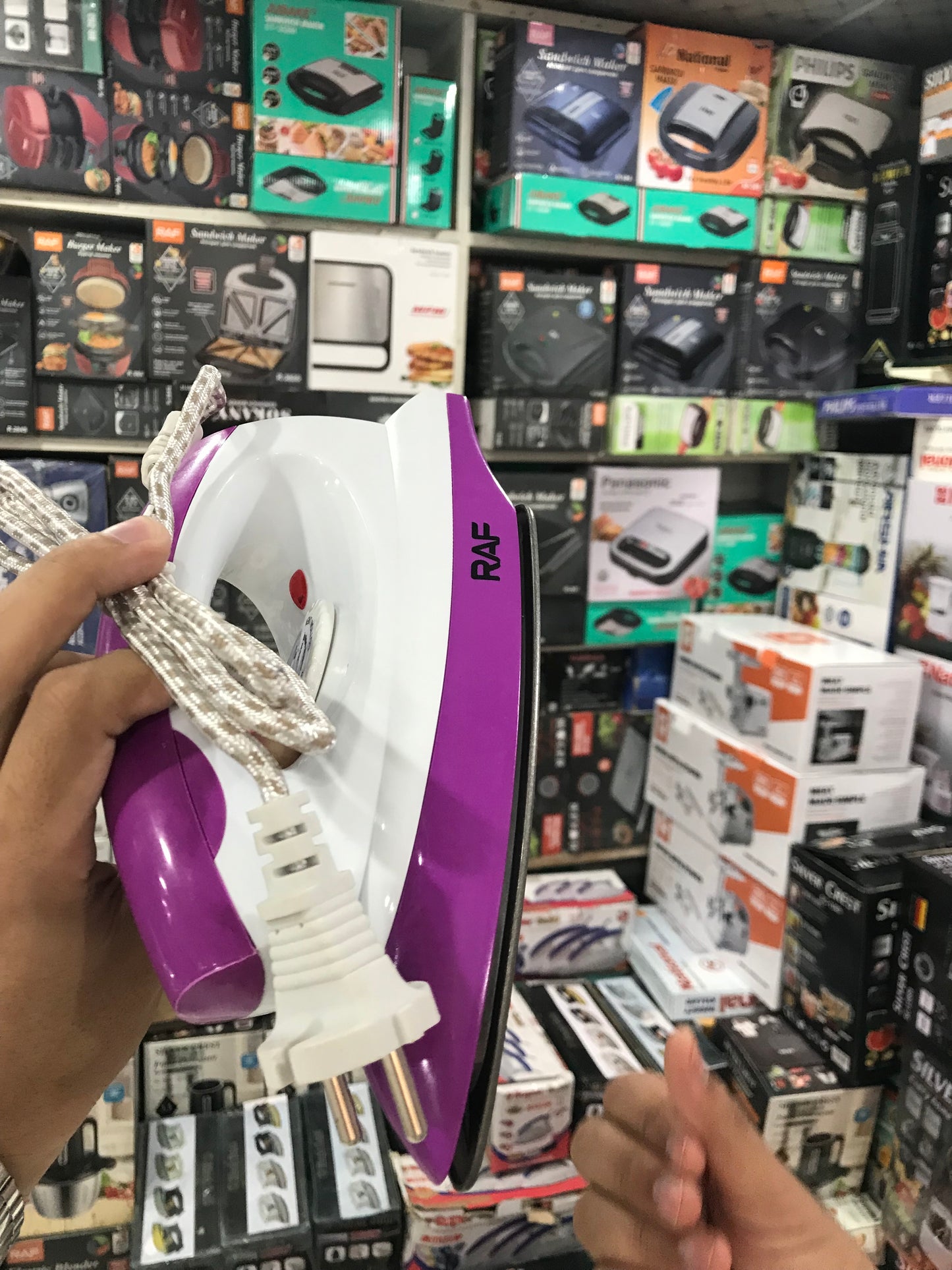 RAF Electric Iron 2400watt, Lightweight Design, Non-Stick Coated